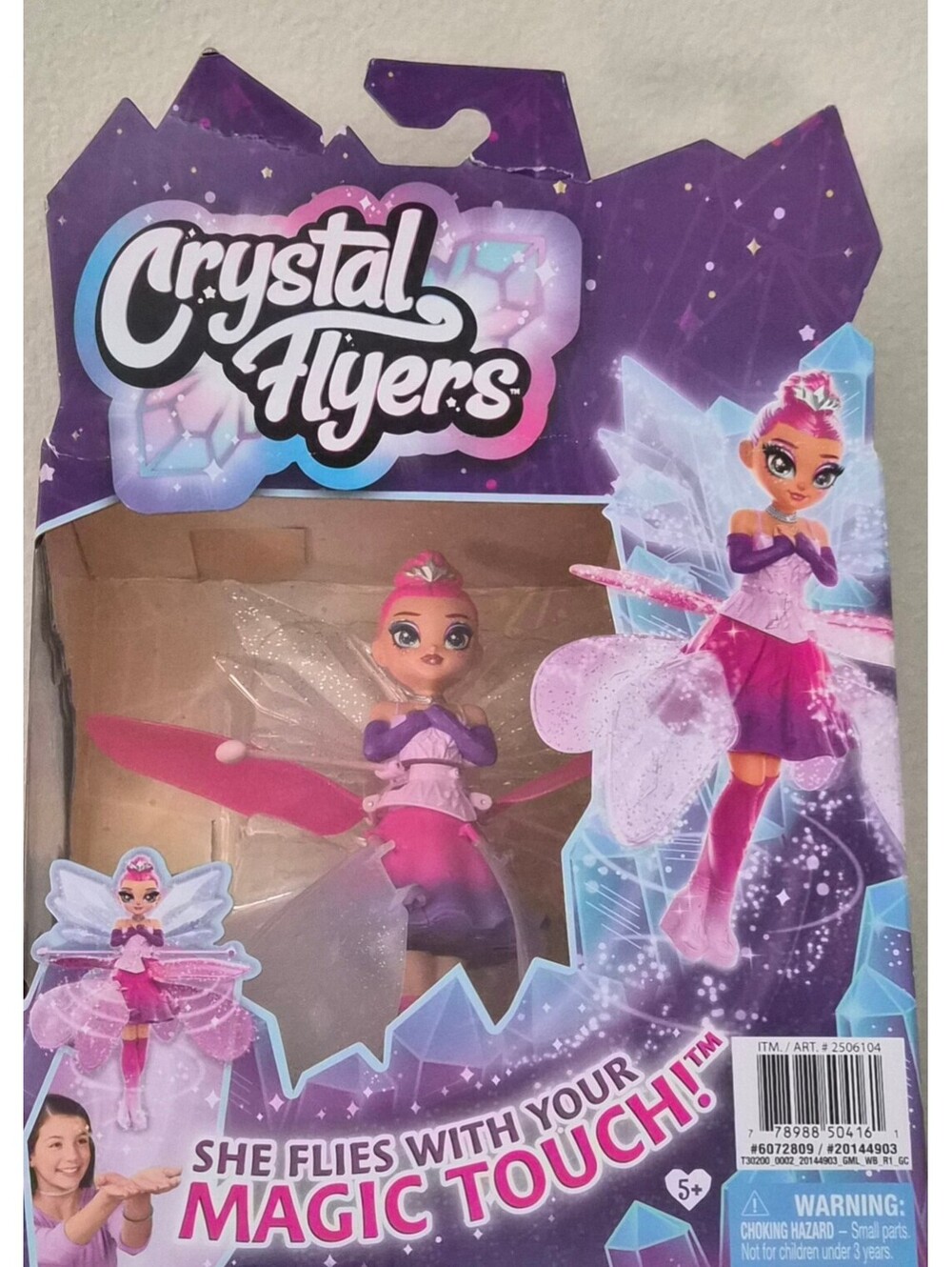 Crystal Flyers Interactive Flying Fairy Toy - Pink and Purple